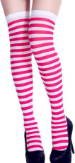 Pink and White Striped Knee Highs