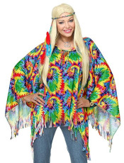 Hippie Tye Die Print Poncho