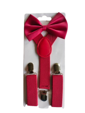 Red Kids Bowtie and Suspender