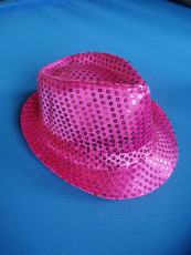 Pink Sequins Fedora