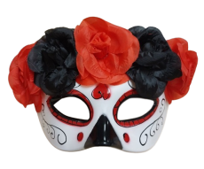 Red & Black Flower DOD Mask