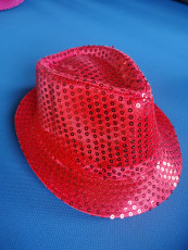 Red Sequins Fedora