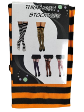 Orange and Black Striped Stockings