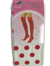 Stockings Red and White Dotted