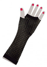 Long Fishnet gloves Black